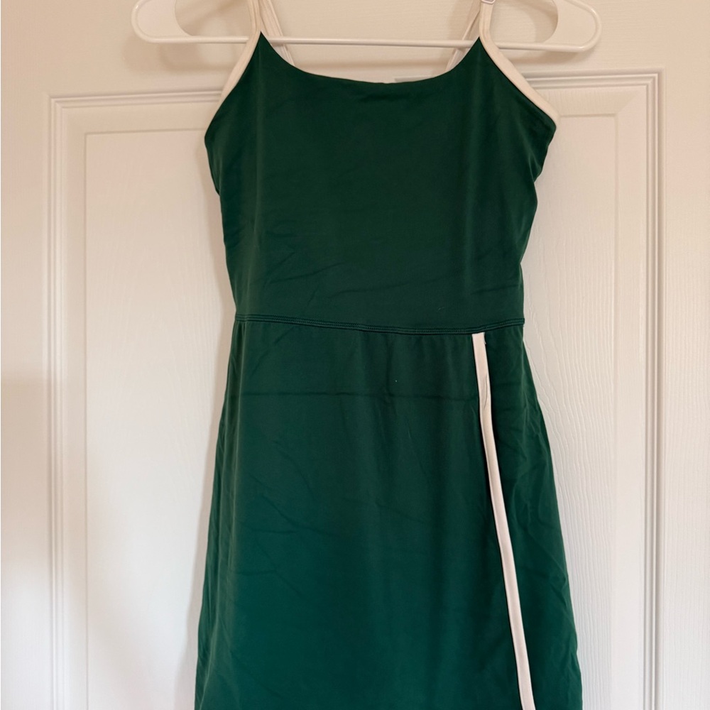 All in Motion Green Athletic Dress with Ivory Accents